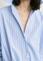 Striped shirtdress pale blue/red