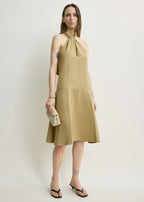 Twist halter dress cumin
