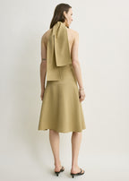 Twist halter dress cumin
