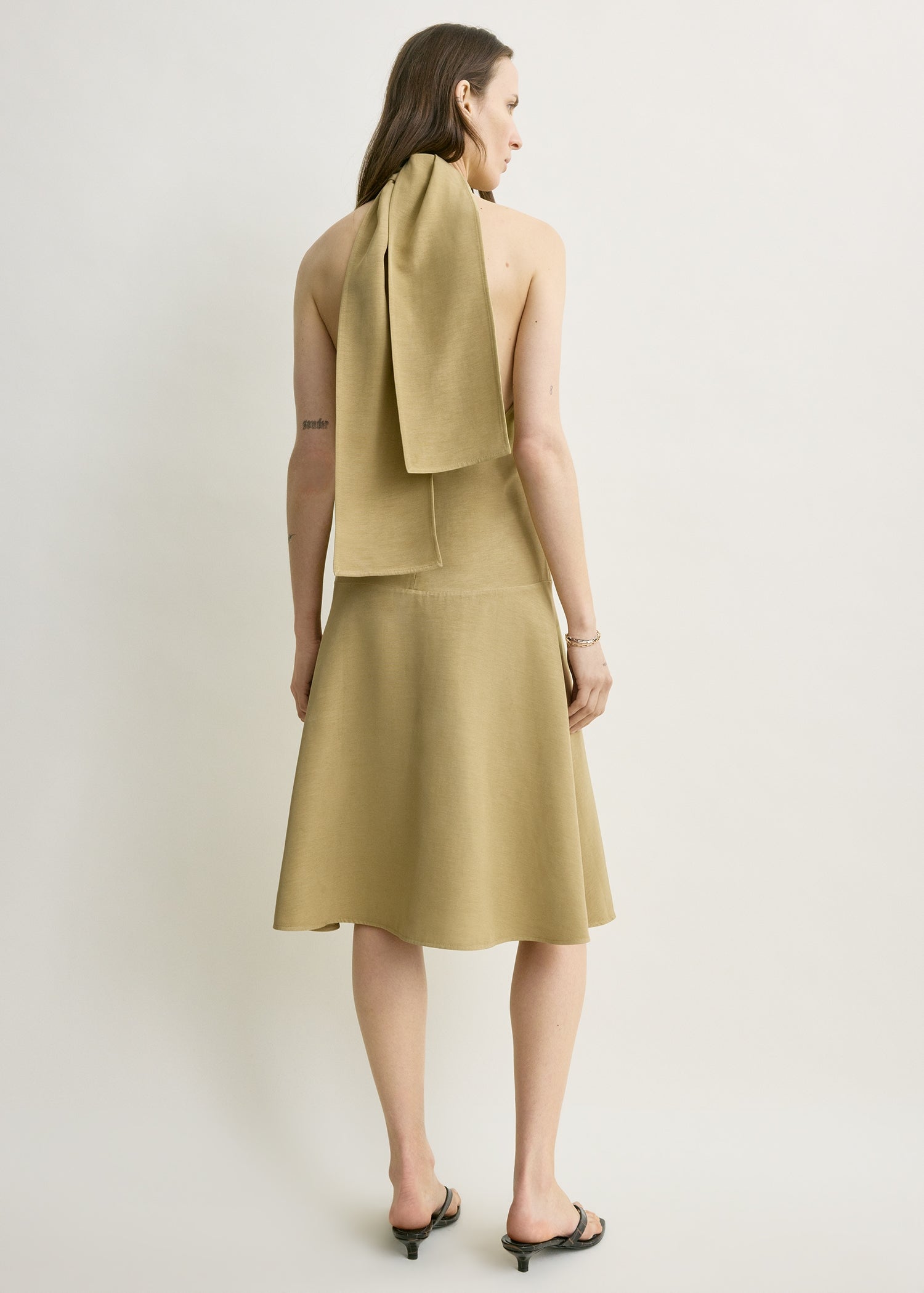 Twist halter dress cumin