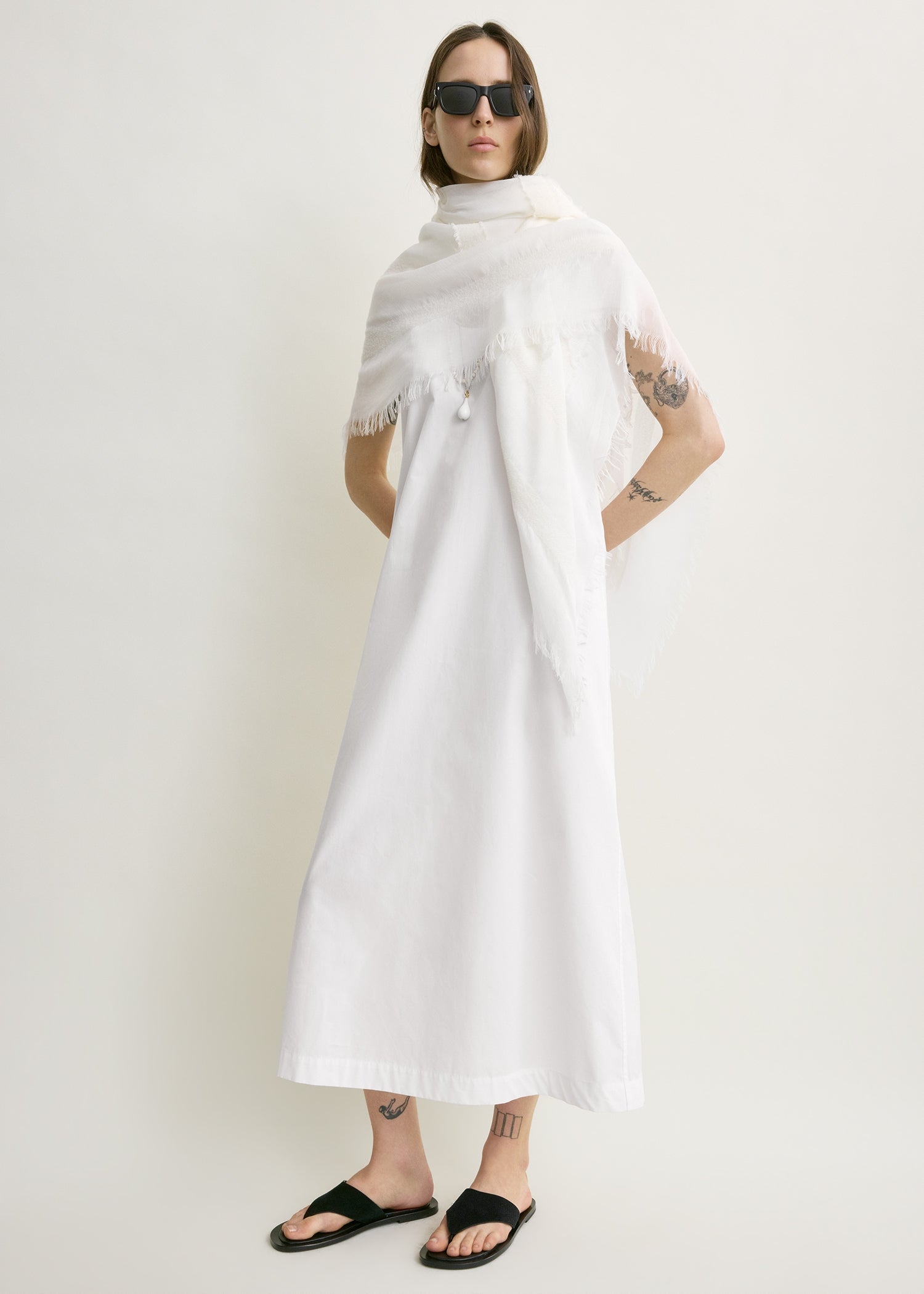 Fil coupé monogram sarong off-white