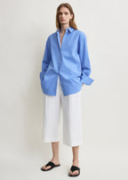 Cotton summer shirt cornflower petite