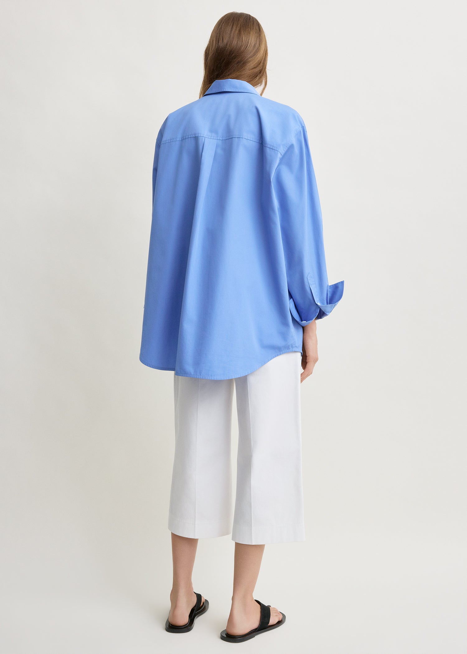 Cotton summer shirt cornflower petite