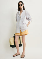 Striped summer shirt blue/yellow petite