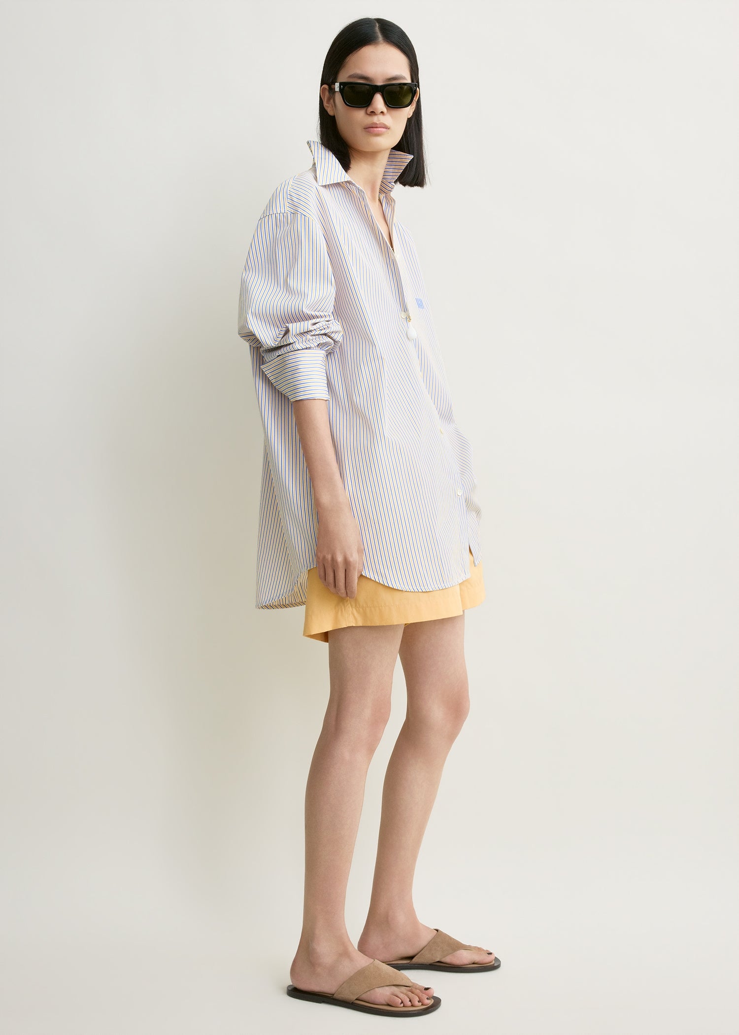 Striped summer shirt blue/yellow