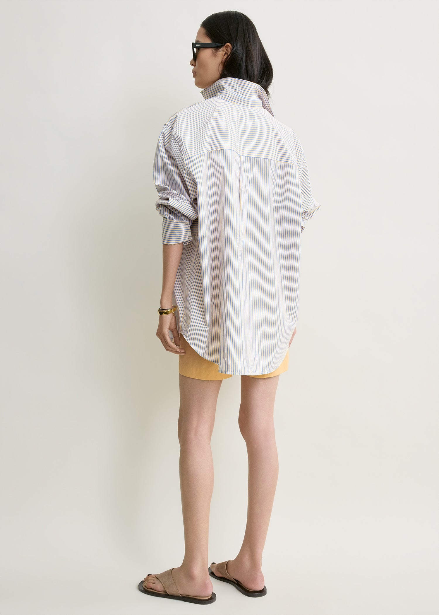 Striped summer shirt blue/yellow