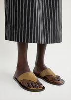 T-bar suede sandals desert