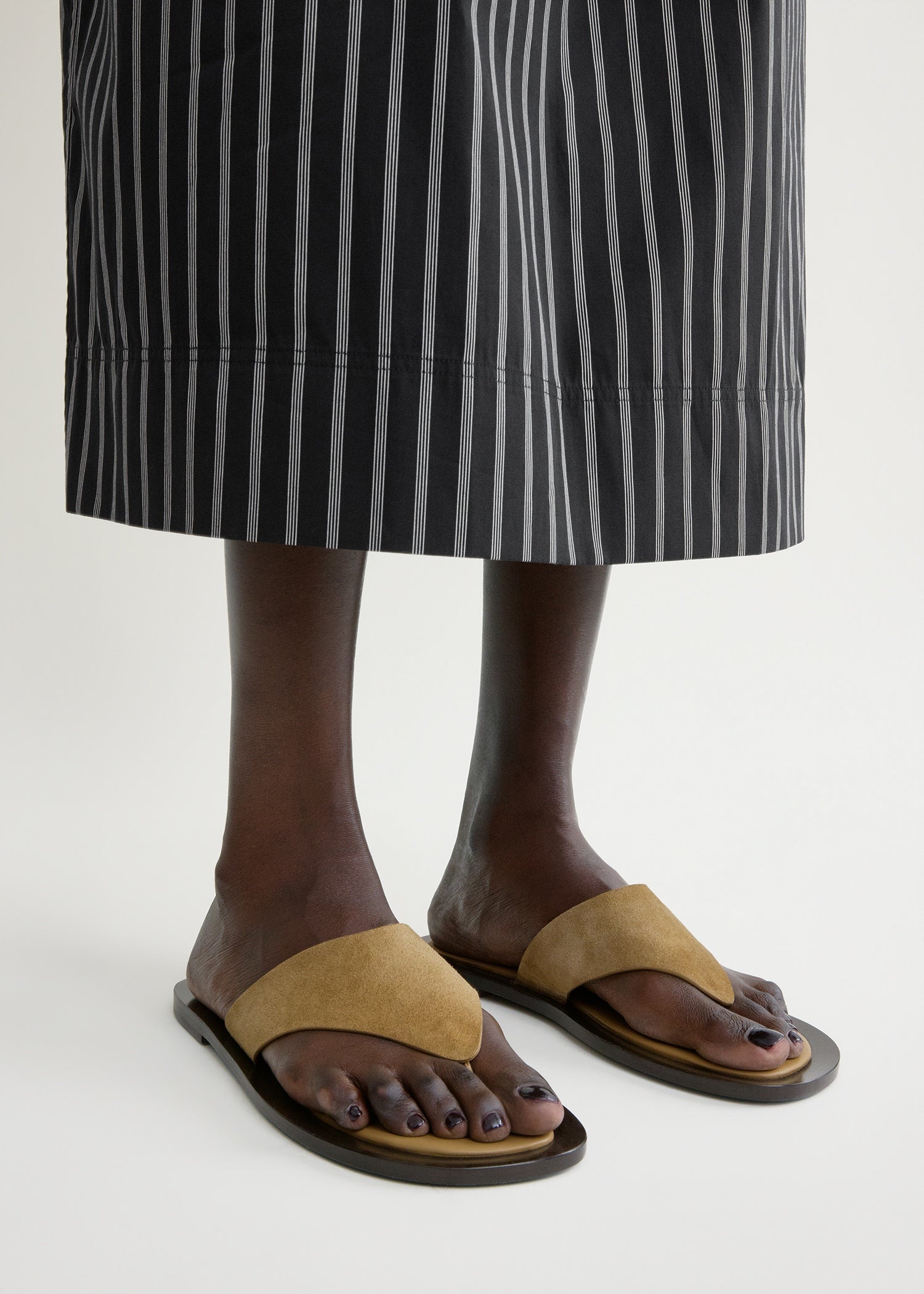 T-bar suede sandals desert