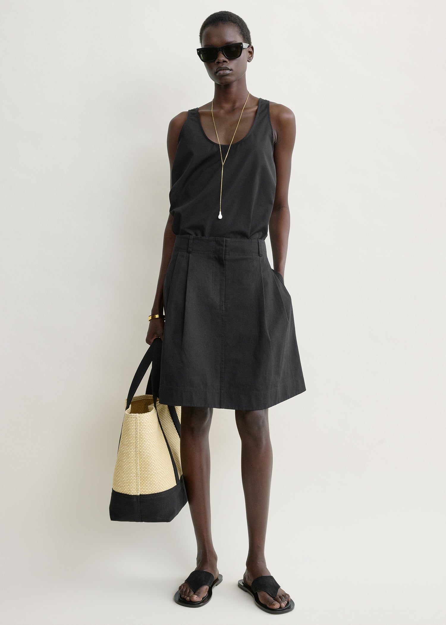 Chino skirt black