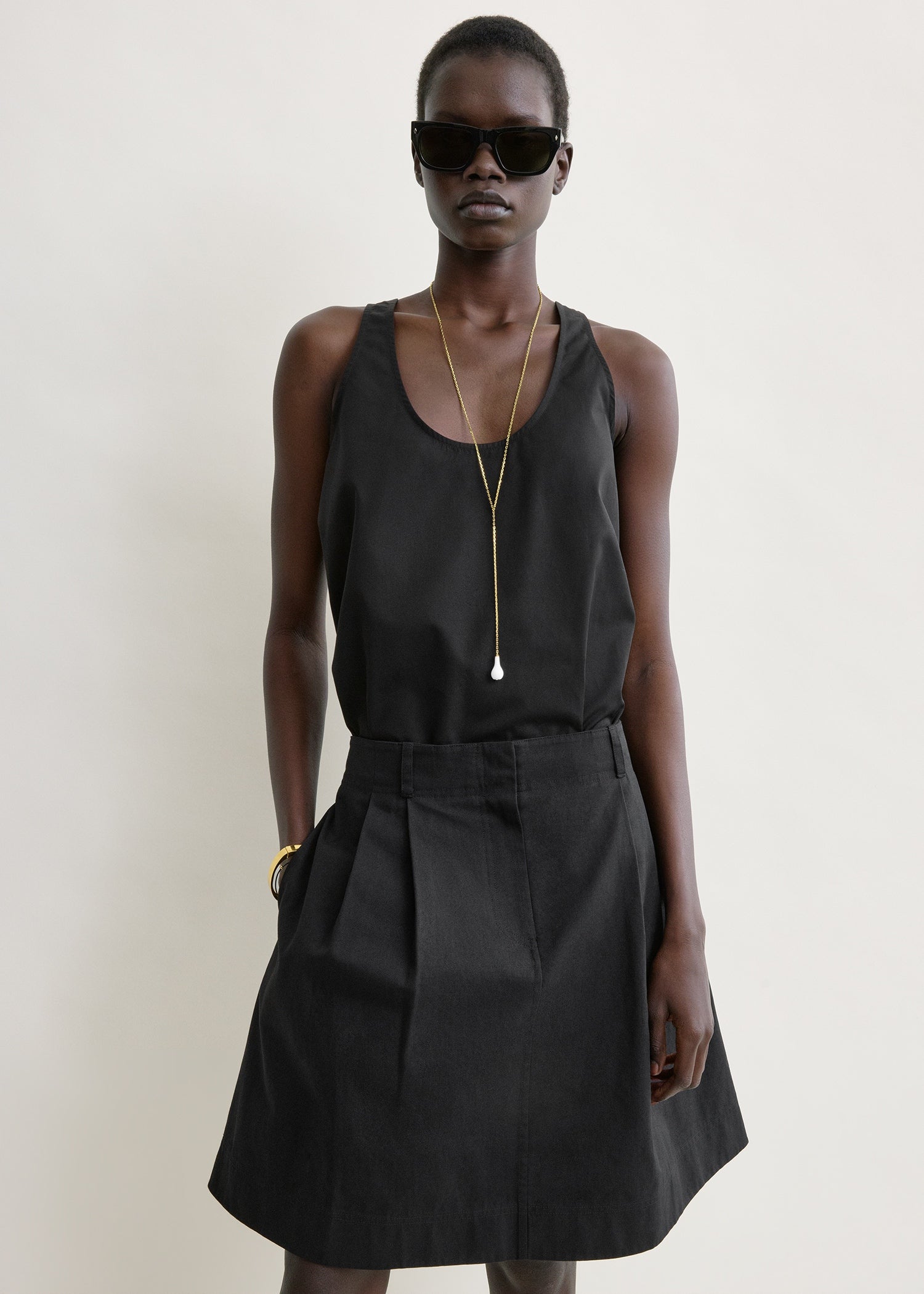 Chino skirt black