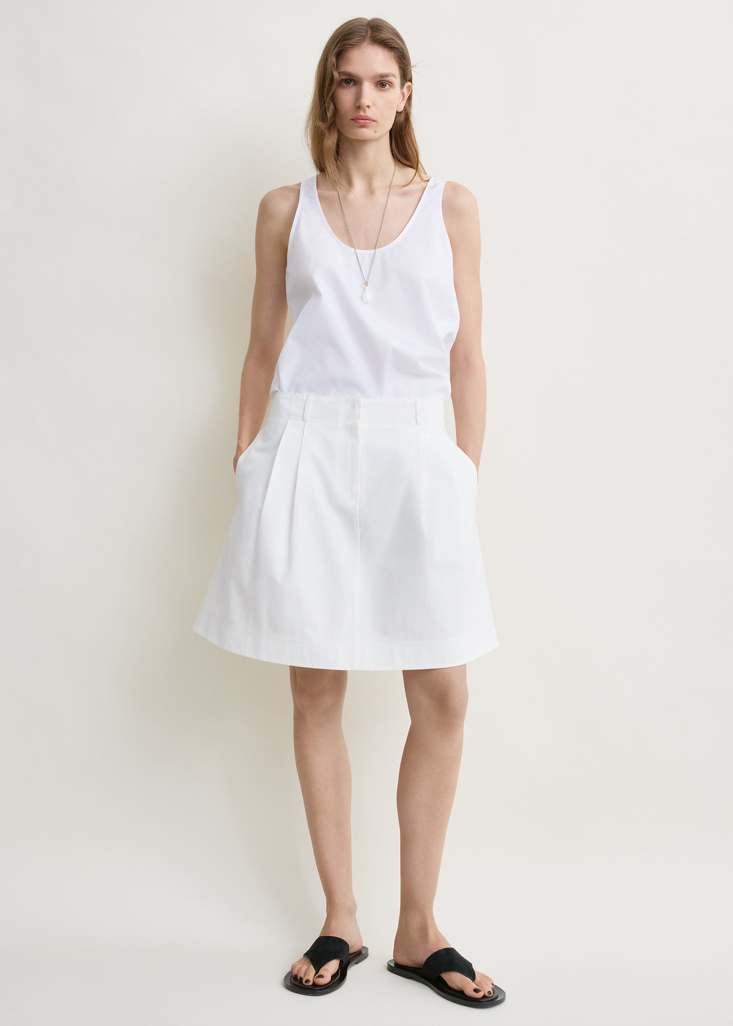 Chino skirt white