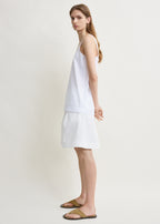Scoop poplin tank white