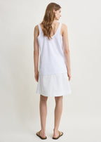 Scoop poplin tank white