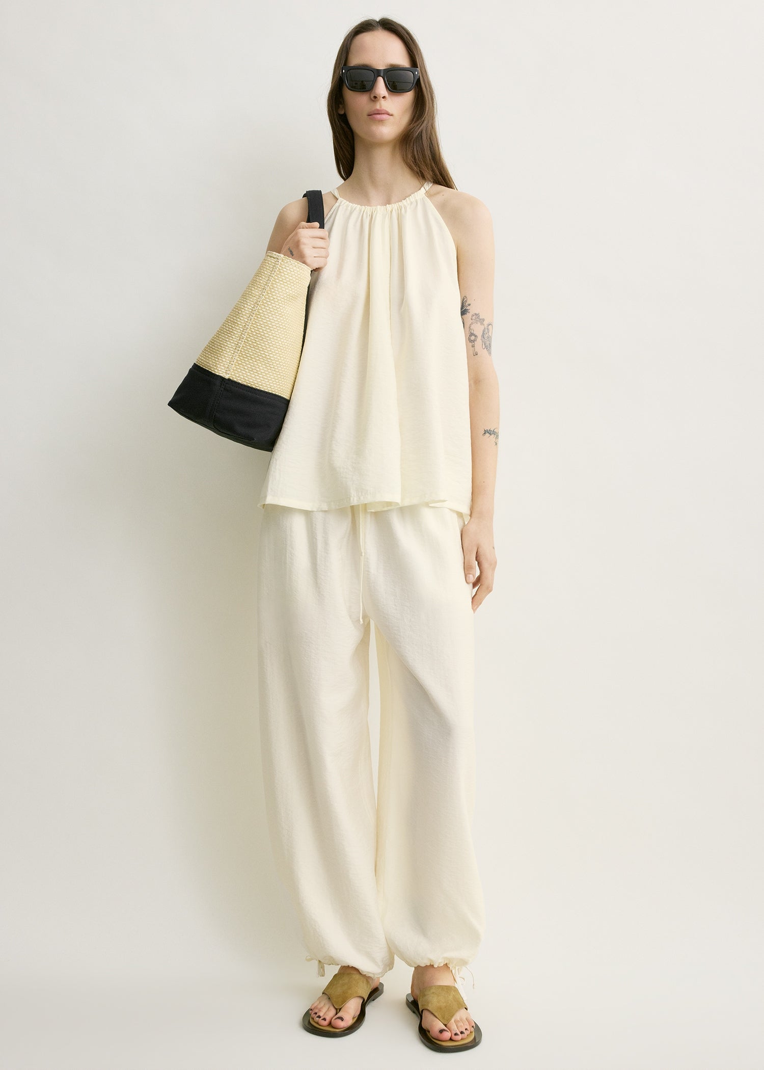 Parachute halter top off-white