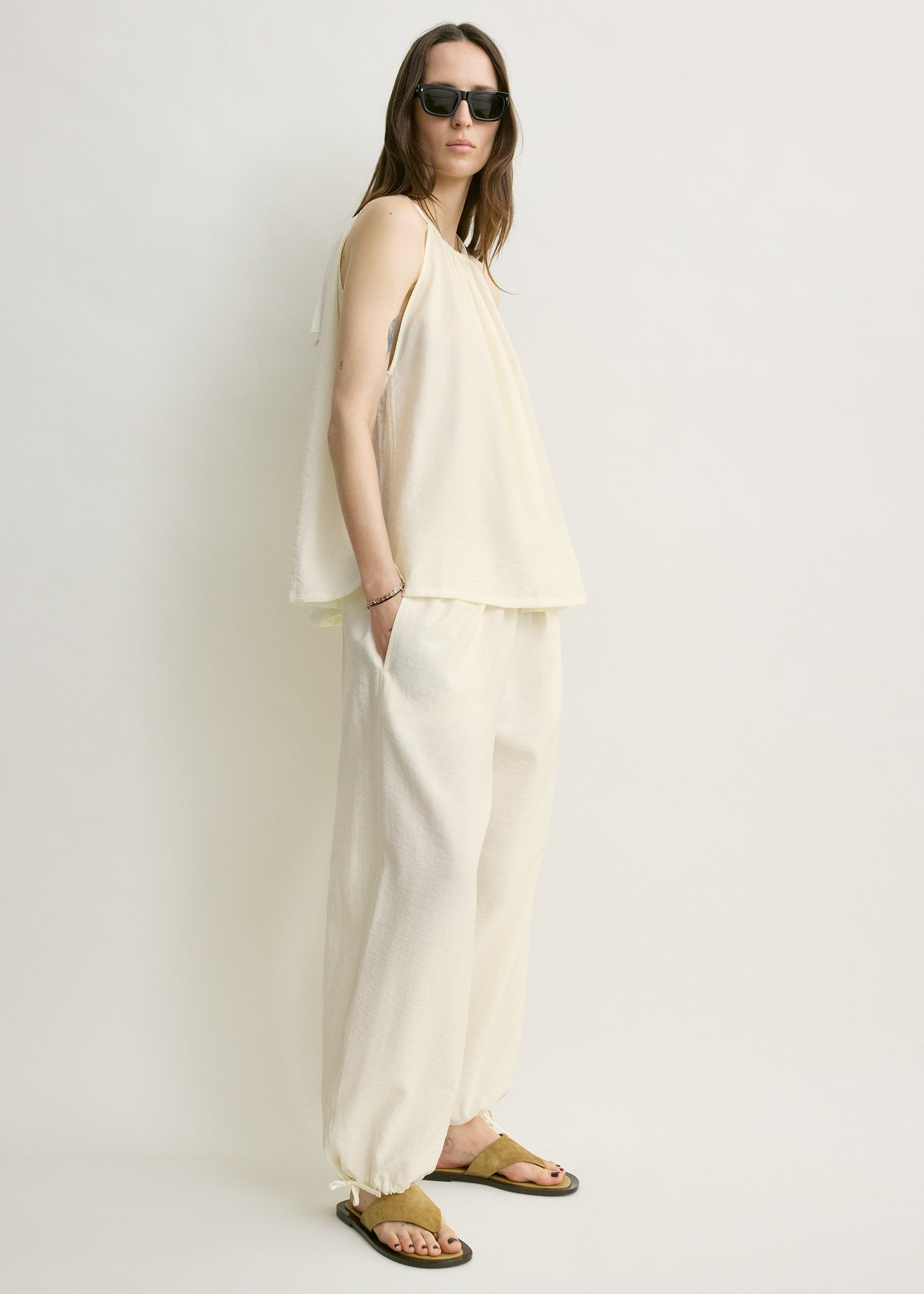 Parachute halter top off-white