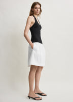 Compact knit halter top black