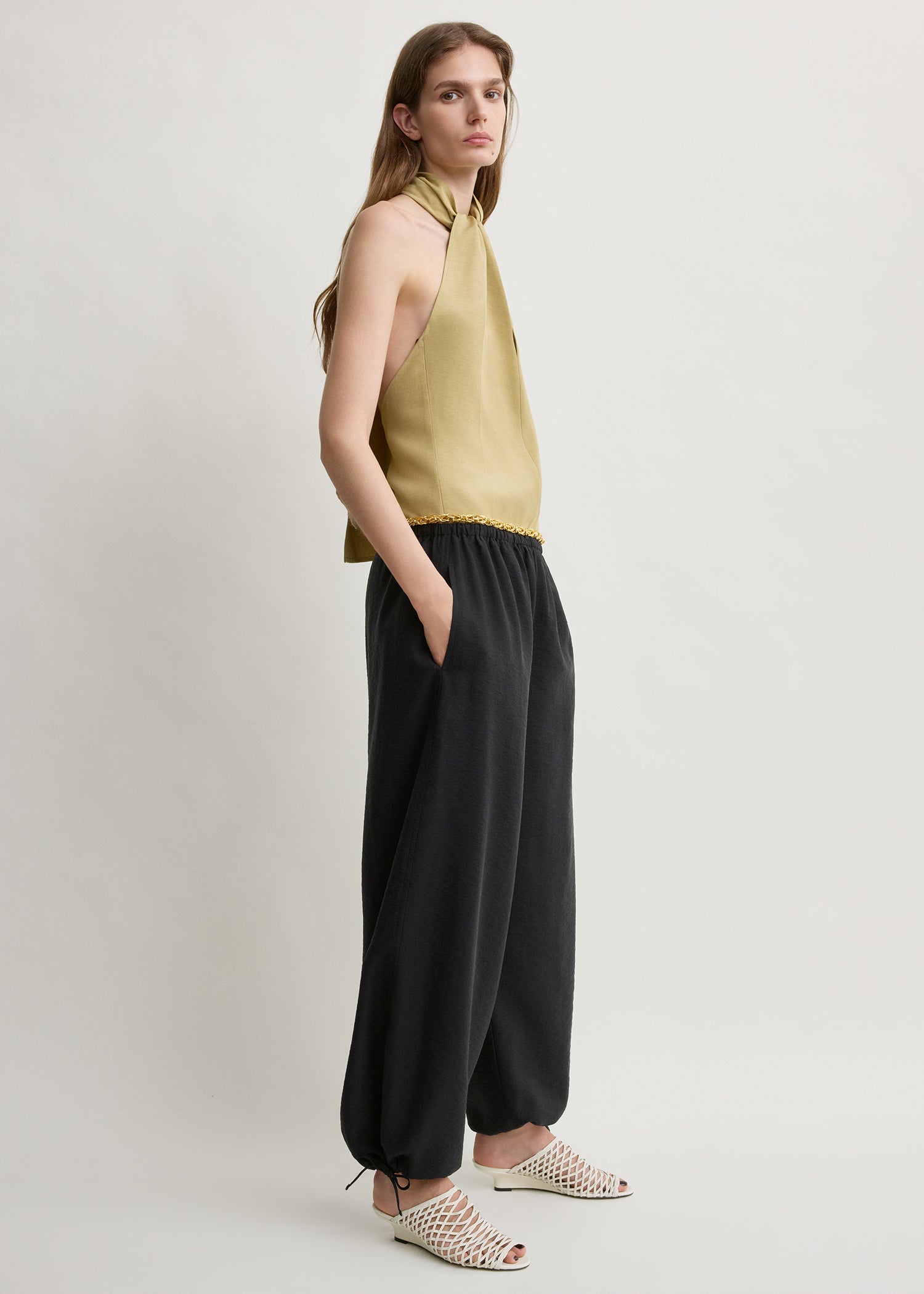 Twist halter top cumin