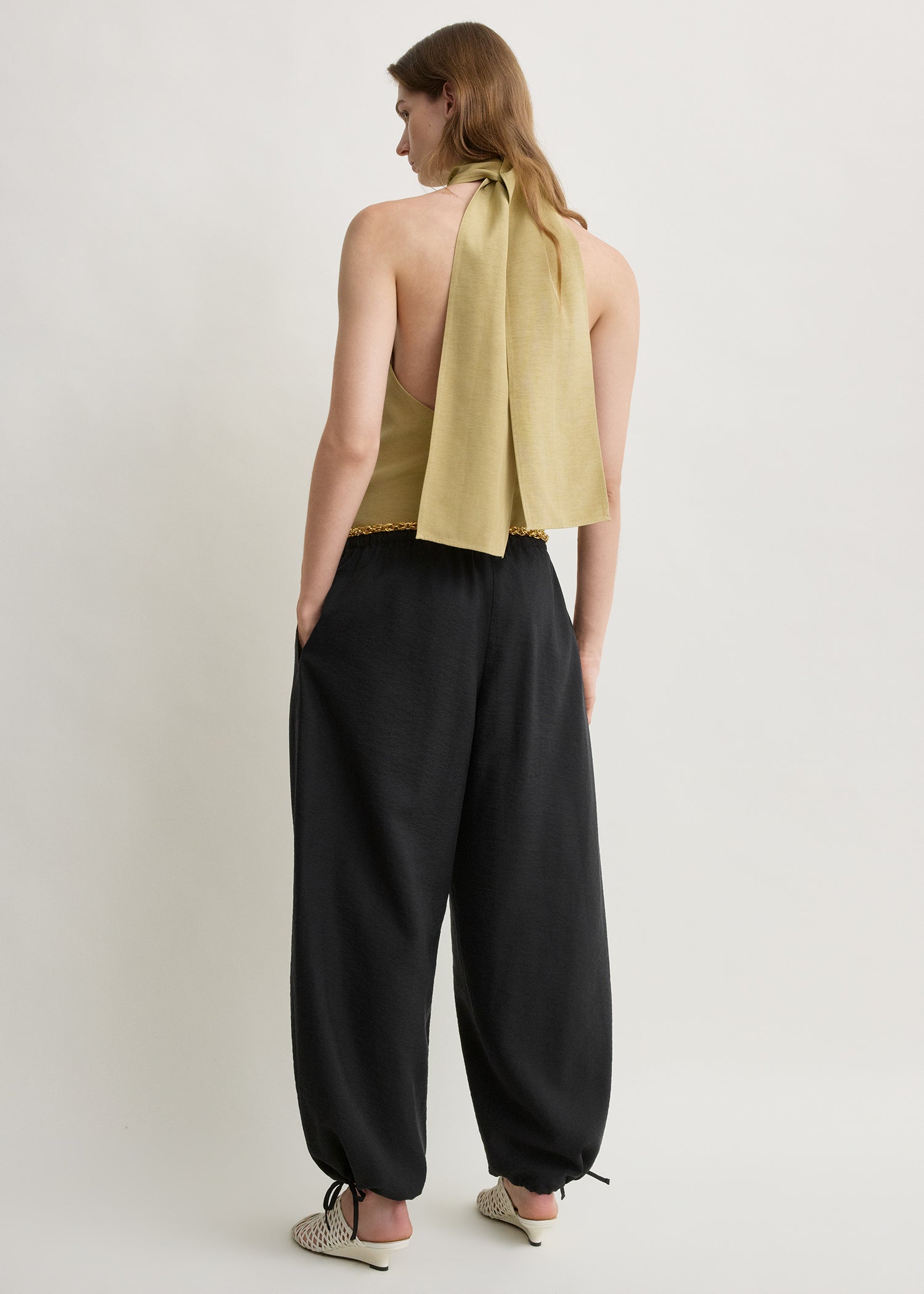 Twist halter top cumin