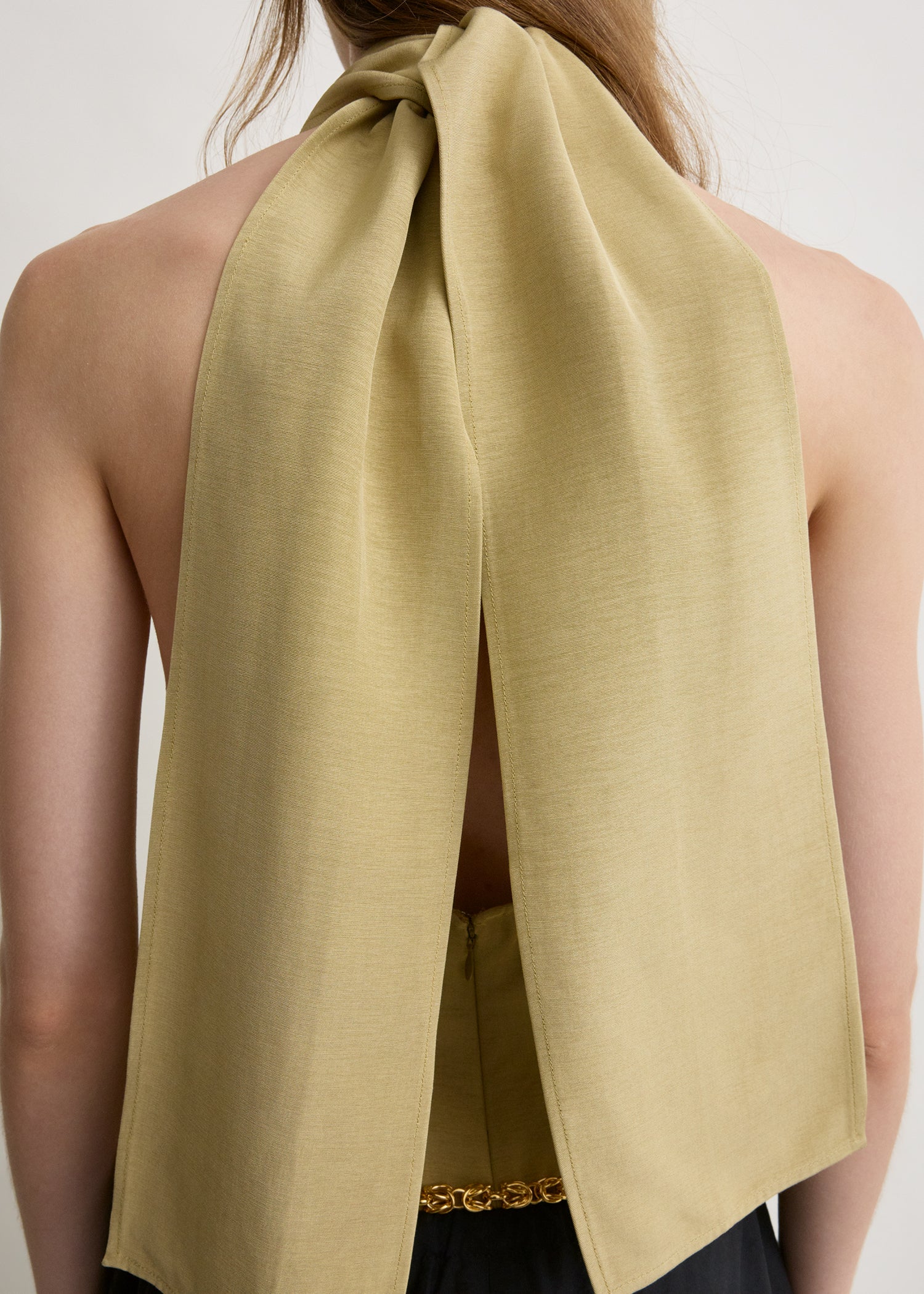 Twist halter top cumin