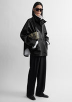 Nappa parachute jacket black