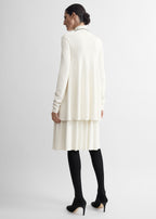 Crepe turtleneck top off-white