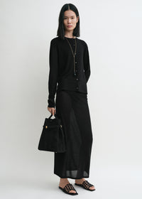 Fine knit cardigan black