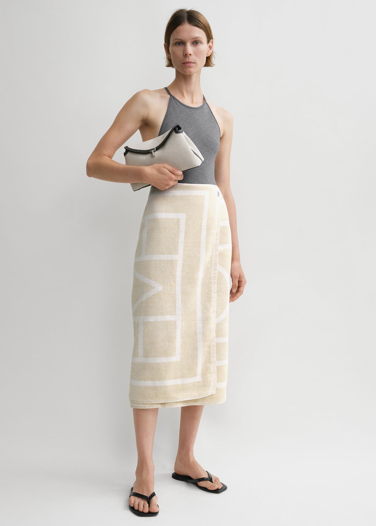 Monogram jacquard beach towel