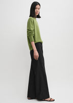 Cotton drawstring trousers black