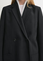 Double-breasted blazer black
