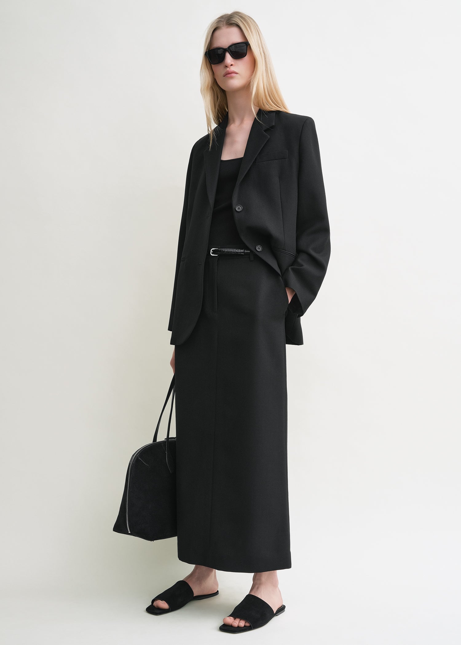 Tailored suit jacket black from Toteme - $430