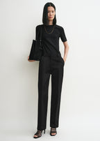 Classic rib tee black