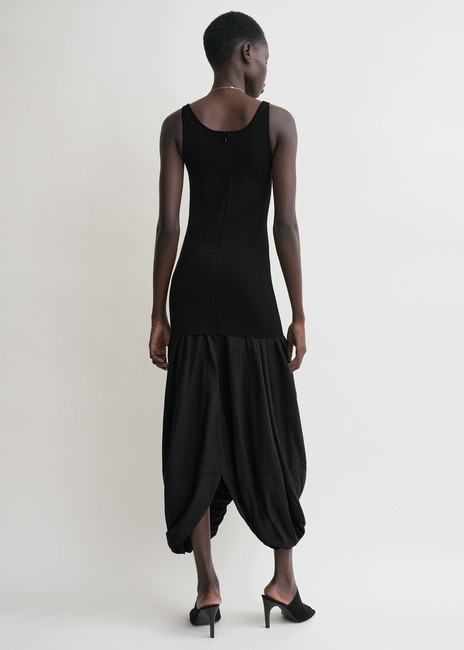 Cocoon tank dress black