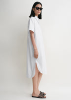 Short-sleeve shirtdress white