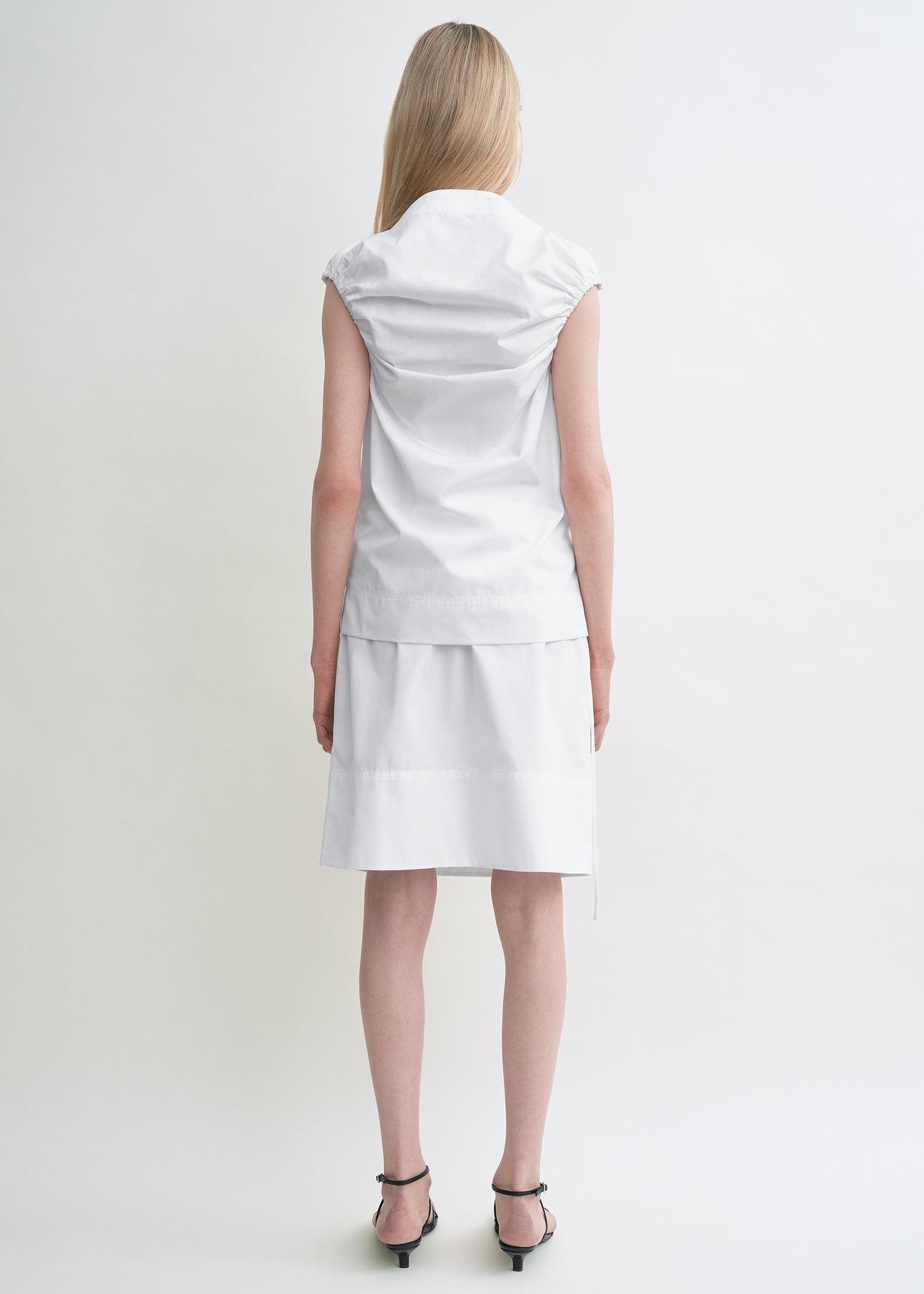 Gathered top white