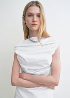 Gathered top white