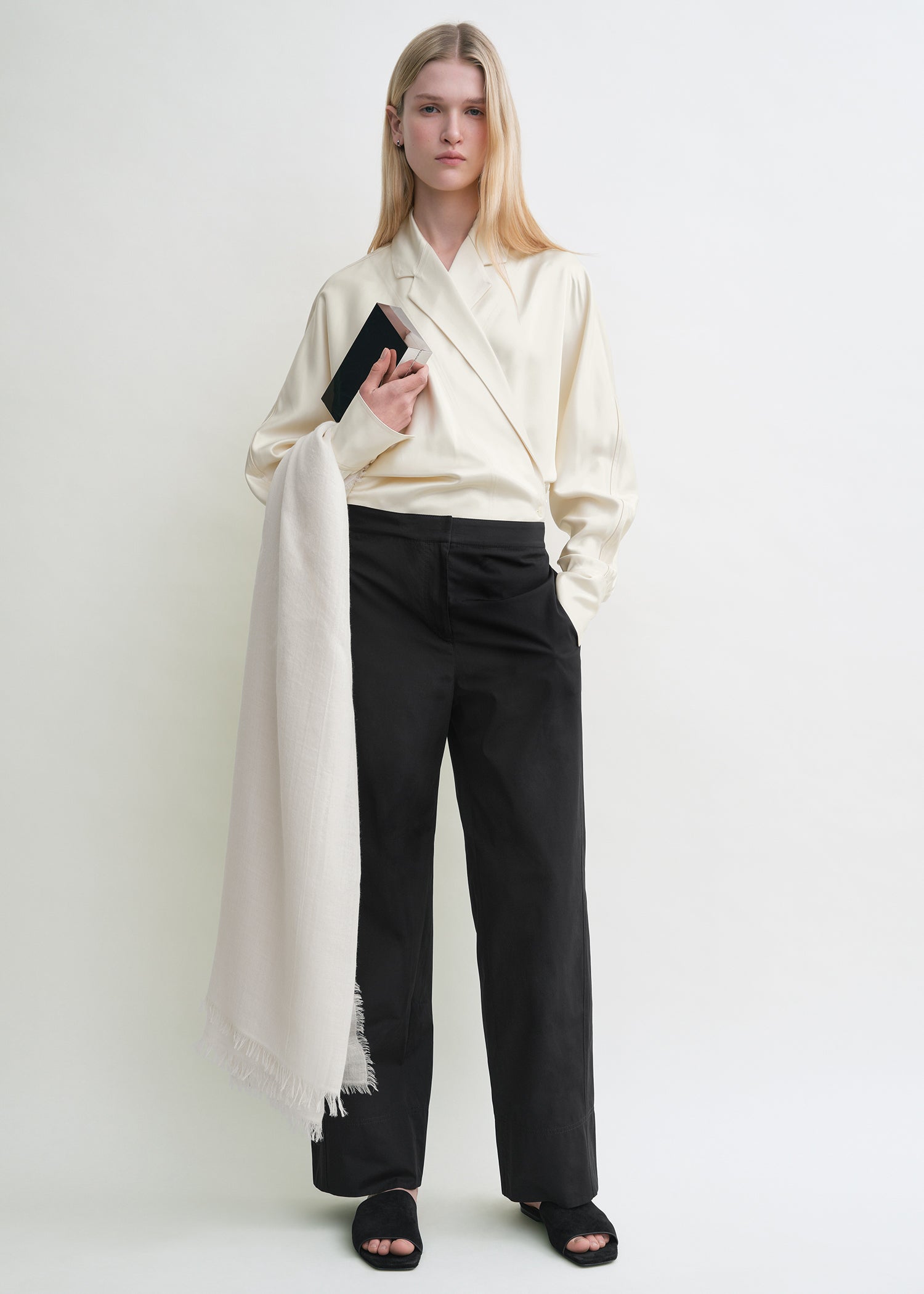 Wrap blouse ecru