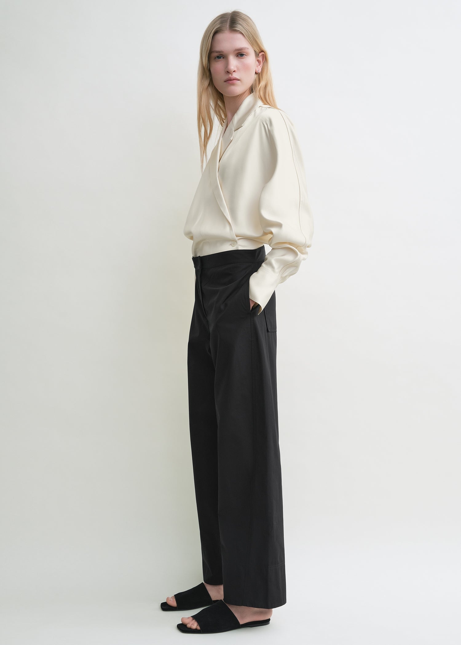 Wrap blouse ecru