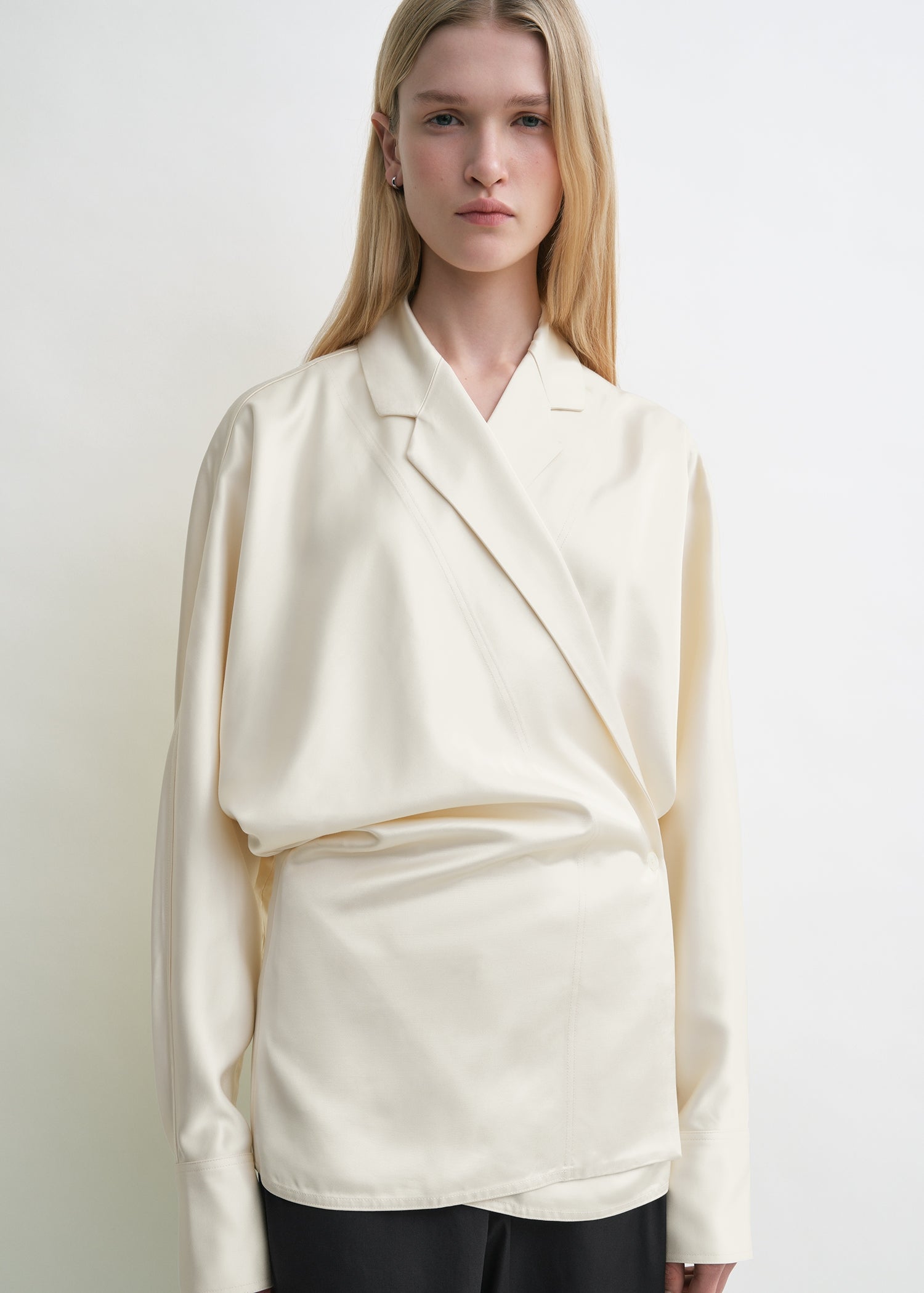 Wrap blouse ecru
