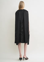 Cocoon scarf dress black