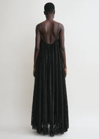 Floral tulle dress black
