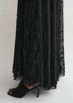 Floral tulle dress black
