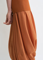 Cocoon tank dress terracotta