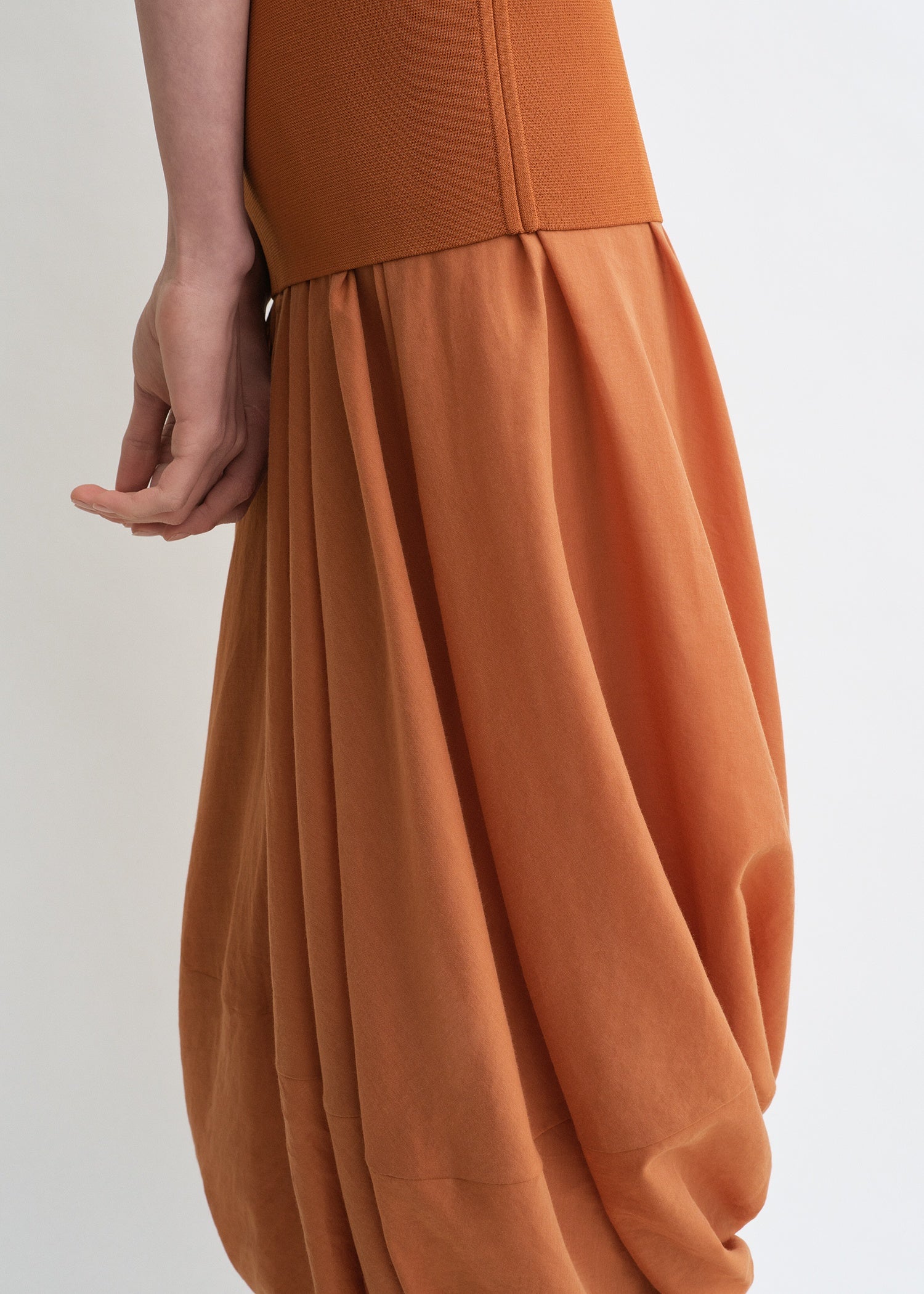 Cocoon tank dress terracotta
