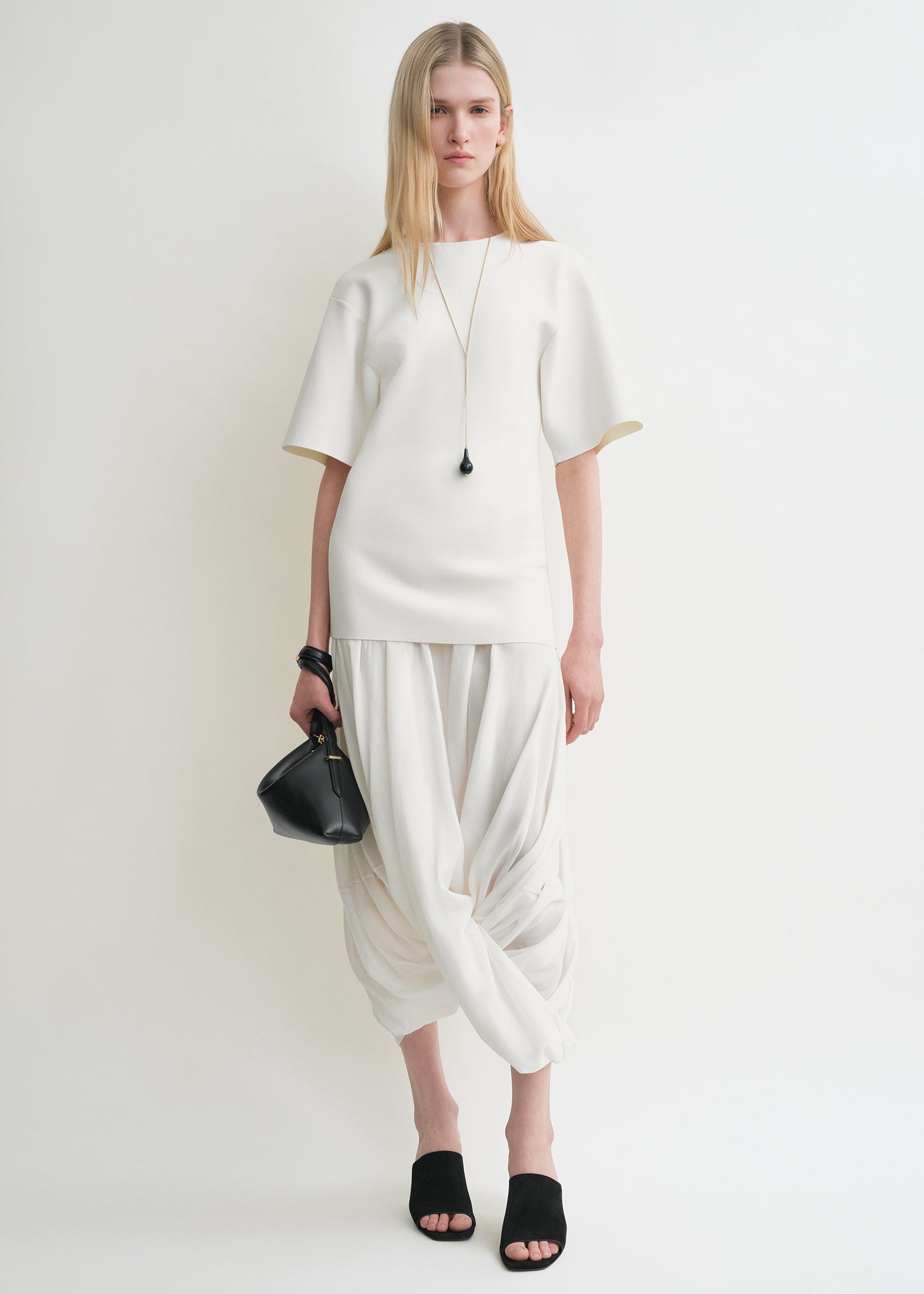 Cocoon tee dress white