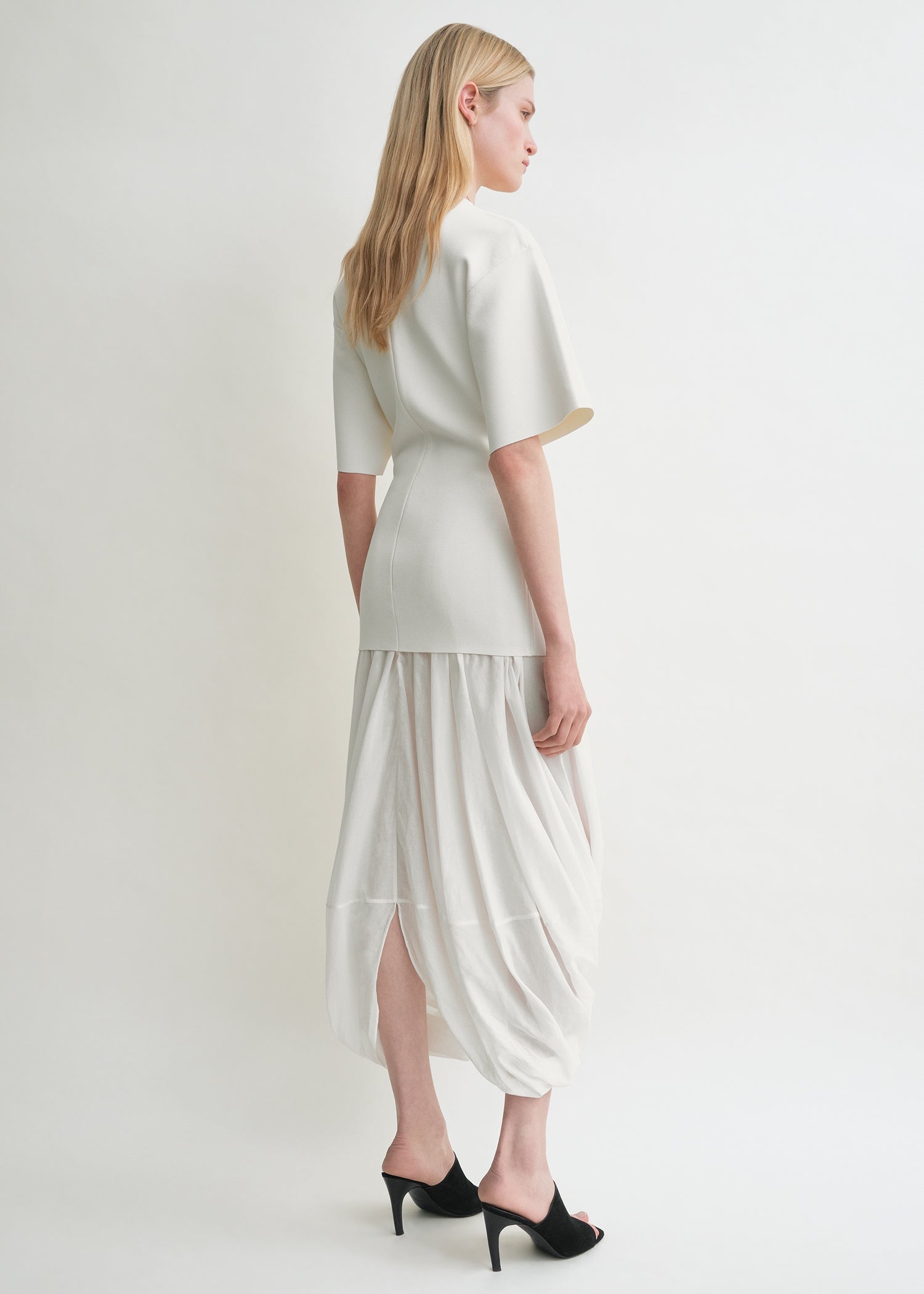 Cocoon tee dress white