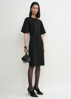 Tee knit dress black