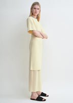 Tee knit dress straw
