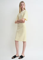 Tee knit dress straw