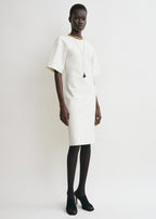 Tee knit dress white