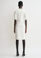 Tee knit dress white